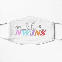 NewJeans K-Pop Group, New Jeans Logo and Mascot Bunny, Kpop NWJNS Merch, Ditto Flat Mask
