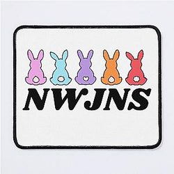 NewJeans Bunnies, New Jeans Logo and Mascot Bunny, Kpop NWJNS Merch, Ditto Mouse Pad