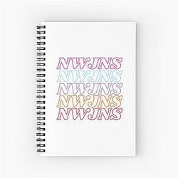 NewJeans NWJNS, 새로운 청바지 로고 및 마스코트 토끼, Kpop NWJNS Merch, Ditto 나선형 노트북