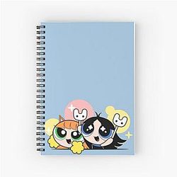 NewJeans NWJNS New Jeans Powerpuff girls sticker pack Hanni Hyein Minji Haerin Danielle cute aesthetic couple Tokkis lightstick Light stick  Spiral Notebook