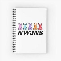 NewJeans Bunnies, New Jeans Logo and Mascot Bunny, Kpop NWJNS Merch, Ditto Spiral Notebook