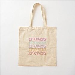 NewJeans NWJNS, New Jeans Logo and Mascot Bunny, Kpop NWJNS Merch, Ditto Cotton Tote Bag