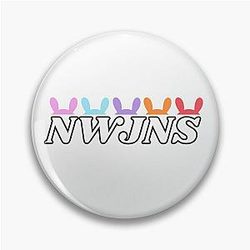 NWJNS Bunnies, New Jeans Logo and Mascot Bunny, Kpop NewJeans Merch, Ditto Pin