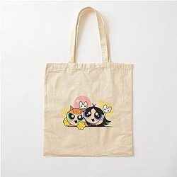 NewJeans NWJNS New Jeans Powerpuff girls sticker pack Hanni Hyein Minji Haerin Danielle cute aesthetic couple Tokkis lightstick Light stick  Cotton Tote Bag