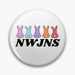 NewJeans Bunnies, New Jeans Logo and Mascot Bunny, Kpop NWJNS Merch, Ditto Pin