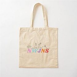 NewJeans K-Pop Group, New Jeans Logo and Mascot Bunny, Kpop NWJNS Merch, Ditto Cotton Tote Bag