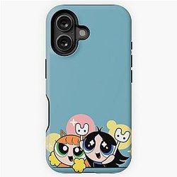 NewJeans NWJNS New Jeans Powerpuff Mädchen Sticker Pack Hanni Hyein Minji Haerin Danielle niedlich ästhetische Paar Tokkis Leuchtstab Licht Stick iPhone Tough Case