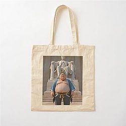Ne Zha 2, Taiwan Goddess takes a photo in front of the Lincoln statue in the United States Cotton Bag