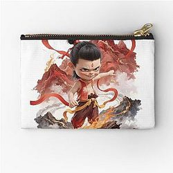 Ne Zha ink painting pouch