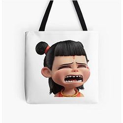 Crying Nezha Dramatic Face Tote Bag