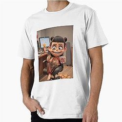 Ne Zha eating on Premium T-Shirt
