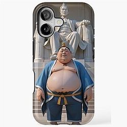 Ne Zha 2, Taiyi Zhenren takes a photo in front of the Lincoln statue in the United States with an iPhone Tough Case