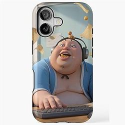 Ne Zha 2, Taiyi Zhenren writes code in front of a computer on a tough iPhone case