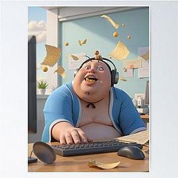 Ne Zha 2 Taiyi Zhenren is writing in front of the computer Poster