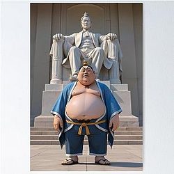 Ne Zha 2,Taiyi Zhenren Takes A Photo In Front Of The Lincoln Statue In United States Poster