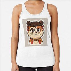 Grumpy Ne Zha Guinea Pig Racerback Tank Top