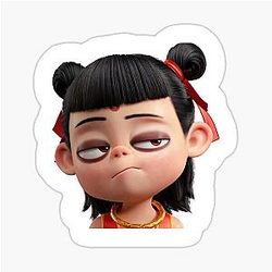 Ne Zha Face Sticker
