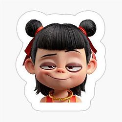 Confident Ne Zha Sneaky Look Sticker