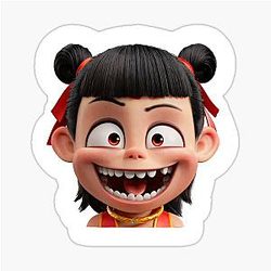 Crazy Laughing Nezha Sticker