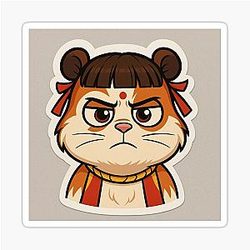 Grumpy Nezha Guinea Pig Sticker