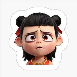 Heartbroken Nezha Look Sticker