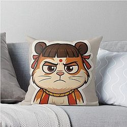 Grumpy Nezha Guinea Pig Throw Pillow