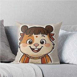 Happy Nezha Guinea Pig Throw Pillow