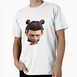 Grumpy Nezha Cartoon Face T-Shirt