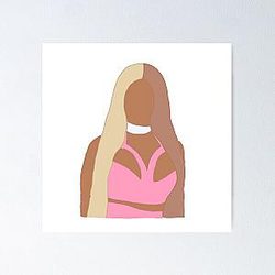 nicki minaj outline Poster RB2811