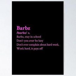 Nicki Minaj Barbz Aesthetic Quote Black Poster RB2811