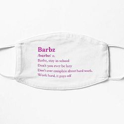 Nicki Minaj Barbz Aesthetic Quote Flat Mask RB2811