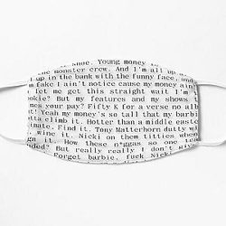 nicki minaj monster lyrics graphic barb Flat Mask RB2811