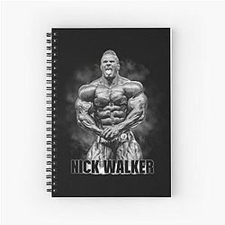 Nick Walker Most Muscular Bodybuilder BW Spiral Notebook