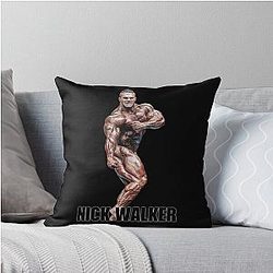 Nick Walker Triceps Pose Bodybuilder Color Throw Pillow