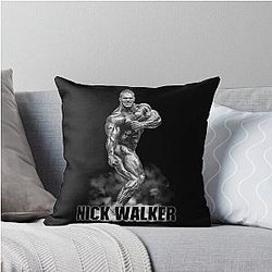 Nick Walker Triceps Pose Bodybuilder Throw Pillow