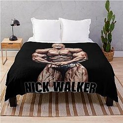 Nick Walker Most Muscular Bodybuilder Color Throw Blanket