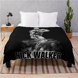 Nick Walker Triceps Pose Bodybuilder Throw Blanket