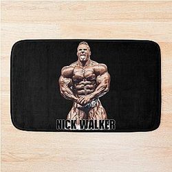 Nick Walker Most muscular Bodybuilder Color Bath Mat