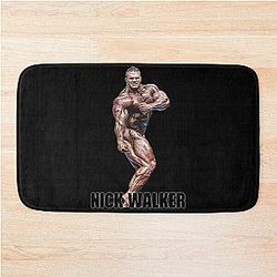 Nick Walker Triceps Pose Bodybuilder Color Bath Mat
