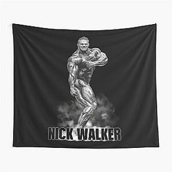 Nick Walker Triceps Pose BW Tapestry