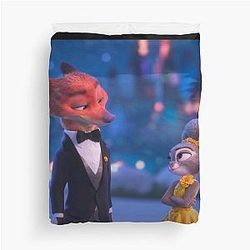 Zootopia 2 Romantic Judy Hopps Nick Wilde Sticker Pack phone cases shirt journals bags blankets etc Zootopia Merch Animation Movie Duvet Cover