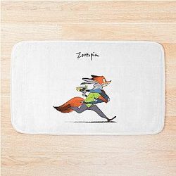 Nick Wilde and Judy Hopps Fan Art Bath Mat