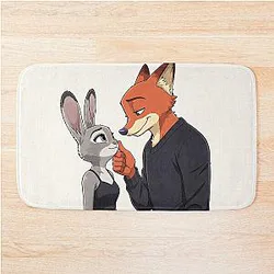 Nick Wilde and Judy Hopps Zootopia Zootropolis Movie Duo Design Bath Mat