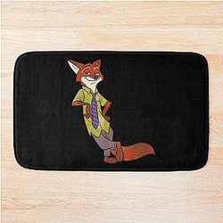 Nick Wilde Cool Fox Charming Cartoon Character Design Bath Mat