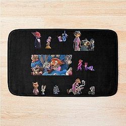 Zootopia 2 Judy Hopps and Nick Wilde Sticker Pack, phone cases, shirts, journals, bags, blankets, etc  Zootopia Merch Animated Movie Bath Mat