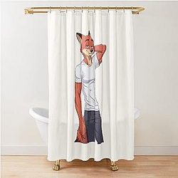 Nick Wilde Zootopia Fox - Zootopia Movie Character Shower Curtain