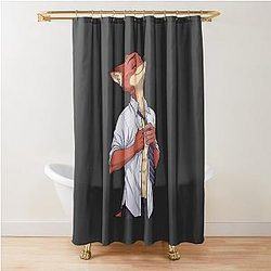 Nick Wilde Fox Fanart Zootopia Character Illustration Shower Curtain