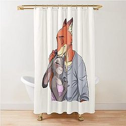 Zootopia Nick Wilde and Judy Hopps – Fox and Bunny Movie Character Art Shower Curtain