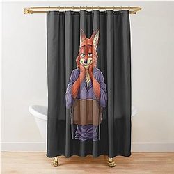 Zootopia Nick Wilde Fan Art Shower Curtain