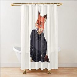 Zootropolis Nick Wilde - Zootopia Fox Movie Character Design Shower Curtain